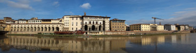 Panorama - Along the bank of the river in Florence