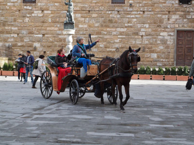 The carriage in the Piazza della Signoria