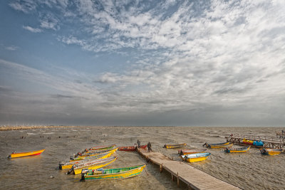 Boats on the Caspian sea - Bandar Torkaman