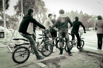 Men on bikes - Dushanbe