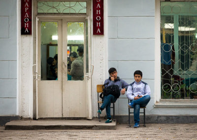 Outside hair salon - Dushanbe