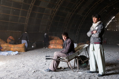 Workers in the Afghan Bazaar