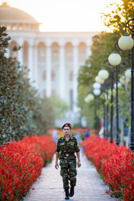 Soldier in Rudaki Park - Dushanbe