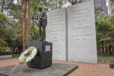 Mahatma Gandhi statue in Mexico City