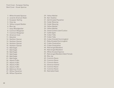 56 - List of Photographs