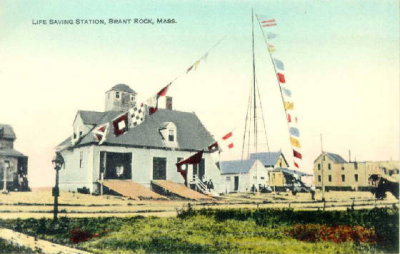 Lifesaving Station with Penants Flying