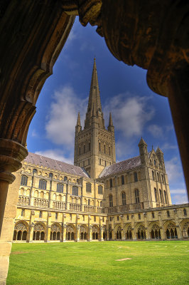 Spire and tower from west cloister