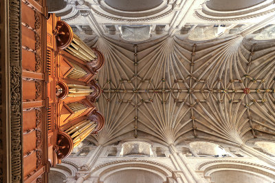 Nave ceiling and organ
