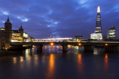 River Thames with dawn just breaking