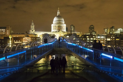 St. Paul's Cathedral from Millennium Bridge (by Tate Modern)