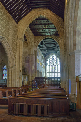 Looking along the nave