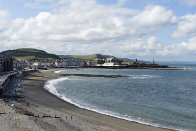 Sweeping bay of Aberystwyth sea front