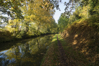 Canal towpath in autumn