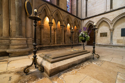 Tomb in south transept