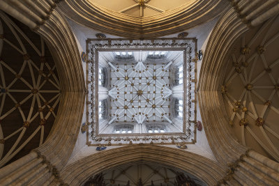 Looking up at the tower from the crossing.