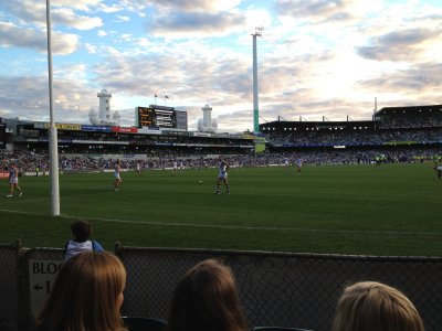 At the Footy. August 2013