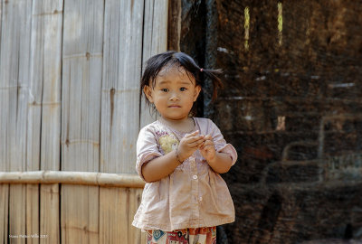 Little Hmong Girl Outside Her Home (6253)