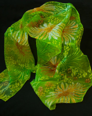Hand-dyed silk scarf