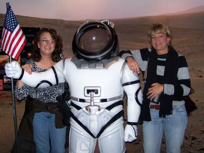 Rosemary & Marybeth with the astronaut.JPG