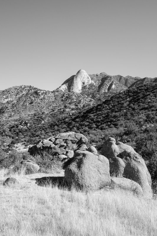 Sugar Loaf mountain from Aquirre Springs in Organ Mountains