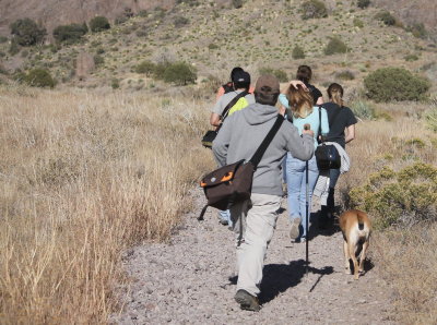 Visual Anthropology class hiking in Organ Mountains
