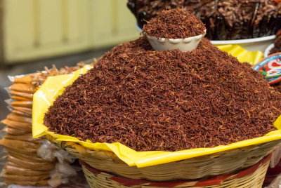 Oaxaca market -- grasshoppers