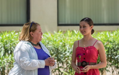 Dr. Miriam Chaiken and graduate Karina Fonseca