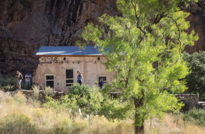 Dripping Springs in Organ Mountains N.M. - students photographing historic ruins