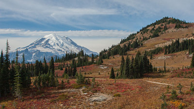 Mt Rainier East face; from Chinook Pass area