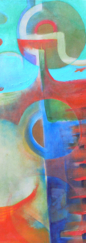 circulos, 36 x 14 acrylic on canvas, 2013  SOLD