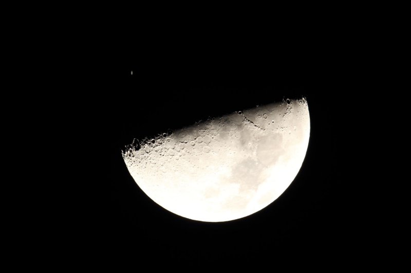 Saturn approaching the Moon