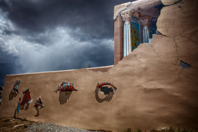 Building with mural - Santa Fe