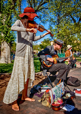 Street musicians - Santa Fe Plaza