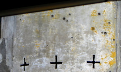 Bullet holes from Costa Rican civil war 01