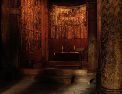 Gol Stave Church Interior