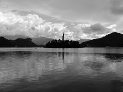 Lake Bled with church