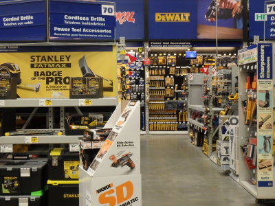 AT LOWE'S HARDWARE STORE
