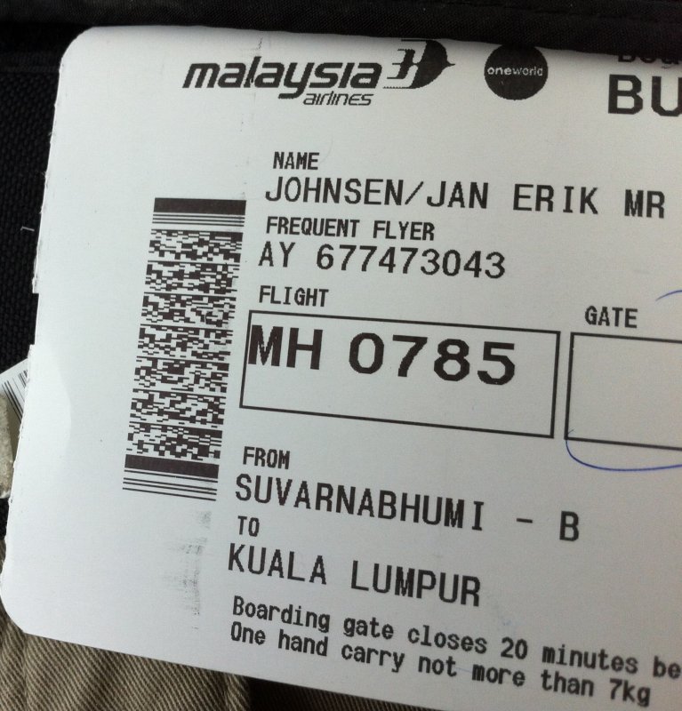 Moving on from Bangkok to Langkawi Malaysia. (via KL)