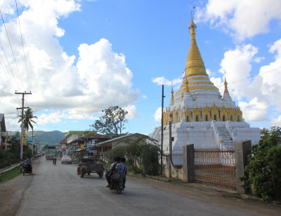 The main street in Nyaung Shwe