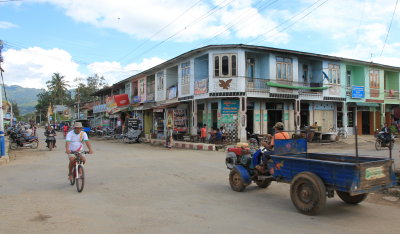 The main street in Nyaung Shwe