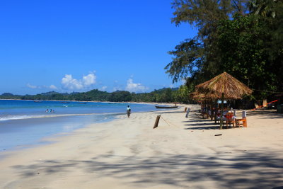 Beach restaurants at the southern part of Ngapali Beach