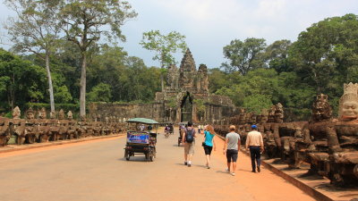 The entrance to Angkor Tom