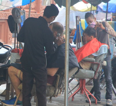 Street barbershops