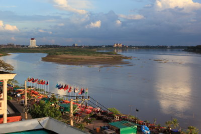 View of Mekong from Vansana Riverside Hotel