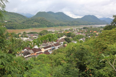 The Mekong side og the old town seen from Phou Si