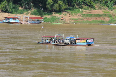 Car ferry across Mekong