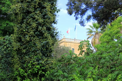 San Anton Botanical Gardens. The Presidents palace