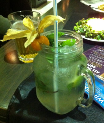 Mojito in the hotel lobby