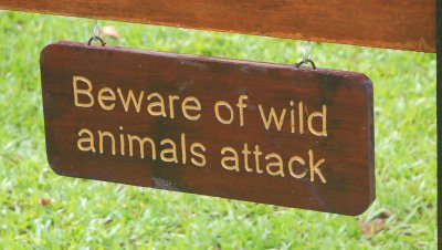 Sign at the park HQ