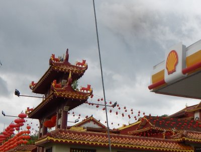Temple and Petrol station